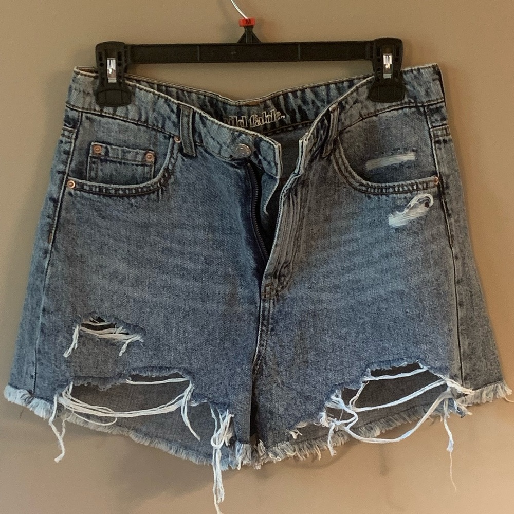High rise jean shorts